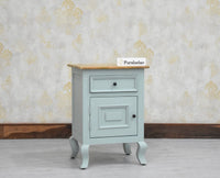 Mumbai Solid Wood One Door One Drawer Bedside Table - Right Side Door - Furniselan