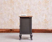 Mumbai Solid Wood One Door One Drawer Bedside Table - Right Side Door - Furniselan