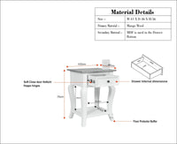 Mumbai Solid Wood One Drawer Side Table - Furniselan