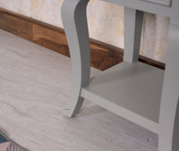 Mumbai Solid Wood One Drawer Side Table - Furniselan-Cool-Grey
