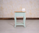 Mumbai Solid Wood One Drawer Side Table - Furniselan-Silt-Green
