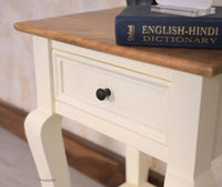Mumbai Solid Wood One Drawer Side Table - Furniselan-Frosty-White