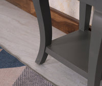 Mumbai Solid Wood One Drawer Side Table - Furniselan-Slate-Grey