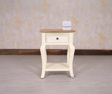Mumbai Solid Wood One Drawer Side Table - Furniselan-Frosty-White