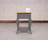 Mumbai Solid Wood One Drawer Side Table - Furniselan - Slate Grey