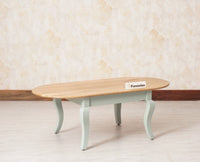 Mumbai Solid Wood Oval Coffee Table - Coffee Table - Furniselan - Silt-Green