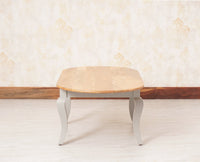 Mumbai Solid Wood Oval Coffee Table - Coffee Table - Furniselan - Cool-Grey
