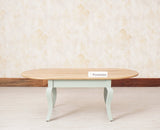 Mumbai Solid Wood Oval Coffee Table - Coffee Table - Furniselan - Silt-Green