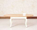 Mumbai Solid Wood Oval Coffee Table - Coffee Table - Furniselan - Frosty White