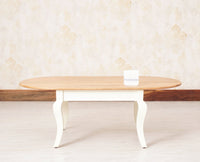 Mumbai Solid Wood Oval Coffee Table - Coffee Table - Furniselan - Milky-White