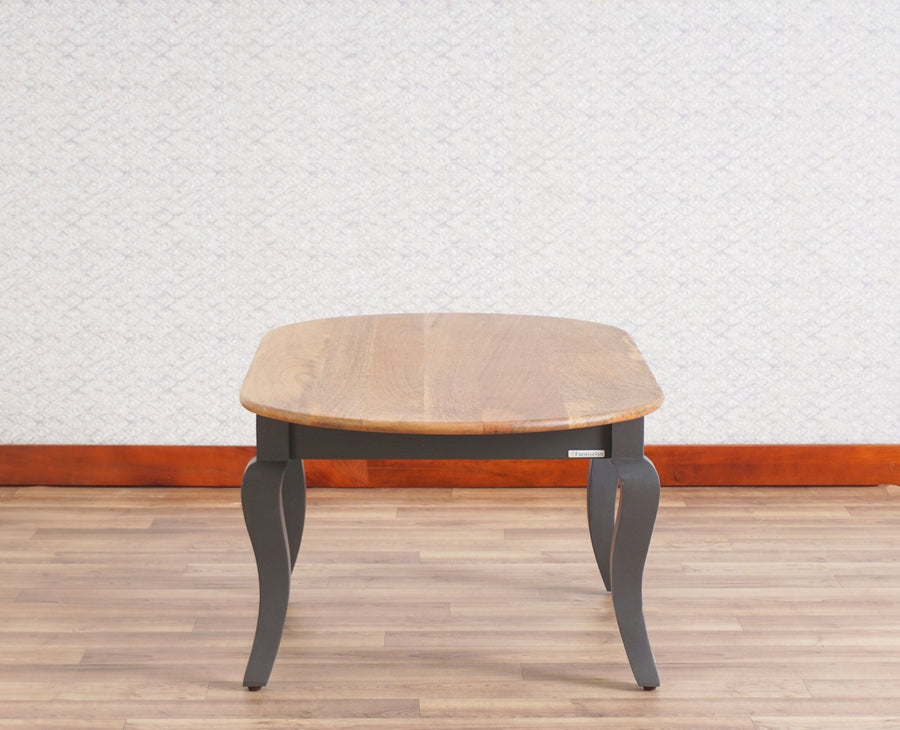 Mumbai Solid Wood Oval Coffee Table - Coffee Table - Furniselan - Slate-Grey