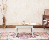 Mumbai Solid Wood Oval Coffee Table - Coffee Table - Furniselan - Silt-Green