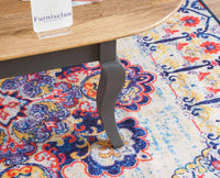 Mumbai Solid Wood Oval Coffee Table - Coffee Table - Furniselan - Slate-Grey