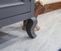 Mumbai Solid Wood Shoe Rack Cabinet Two Doors & Drawers - Sideboard - Furniselan-Slate-Grey 