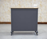 Mumbai Solid Wood Shoe Rack Cabinet Two Doors & Drawers - Sideboard - Furniselan-Slate-Grey