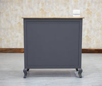 Mumbai Solid Wood Shoe Rack Cabinet Two Doors & Drawers - Sideboard - Furniselan-Slate-Grey