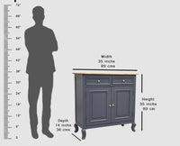Mumbai Solid Wood Shoe Rack Cabinet Two Doors & Drawers - Sideboard - Furniselan-Slate-Grey