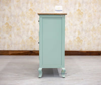 Mumbai Solid Wood Shoe Rack Cabinet Two Doors & Drawers - Sideboard - Furniselan-Silt-Green