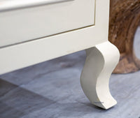 Mumbai Solid Wood Shoe Rack Cabinet Two Doors & Drawers - Sideboard - Furniselan-Frosty-White