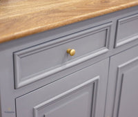 Mumbai Solid Wood Shoe Rack Cabinet Two Doors & Drawers - Sideboard - Furniselan-Cool-Grey
