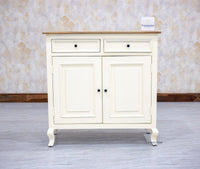 Mumbai Solid Wood Shoe Rack Cabinet Two Doors & Drawers - Sideboard - Furniselan-Frosty-White