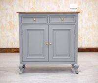 Mumbai Solid Wood Shoe Rack Cabinet Two Doors & Drawers - Sideboard - Furniselan-Cool-Grey