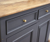 Mumbai Solid Wood Shoe Rack Cabinet Two Doors & Drawers - Sideboard - Furniselan-Slate-Grey