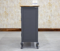 Mumbai Solid Wood Shoe Rack Cabinet Two Doors & Drawers - Sideboard - Furniselan-Slate-Grey