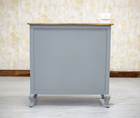 Mumbai Solid Wood Shoe Rack Cabinet Two Doors & Drawers - Sideboard - Furniselan-Cool-Grey
