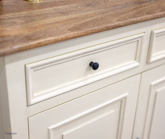Mumbai Solid Wood Shoe Rack Cabinet Two Doors & Drawers - Sideboard - Furniselan-Frosty-White