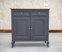 Mumbai Solid Wood Shoe Rack Cabinet Two Doors & Drawers - Sideboard - Furniselan-Slate-Grey