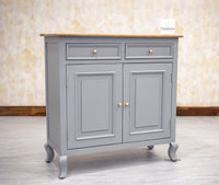 Mumbai Solid Wood Shoe Rack Cabinet Two Doors & Drawers - Sideboard - Furniselan-Cool-Grey