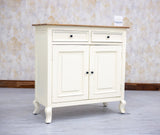Mumbai Solid Wood Shoe Rack Cabinet Two Doors & Drawers - Sideboard - Furniselan-Frosty-White