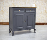 Mumbai Solid Wood Shoe Rack Cabinet Two Doors & Drawers - Sideboard - Furniselan-Slate-Grey