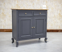Mumbai Solid Wood Shoe Rack Cabinet Two Doors & Drawers - Sideboard - Furniselan-Slate-Grey
