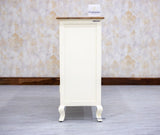 Mumbai Solid Wood Shoe Rack Cabinet Two Doors & Drawers - Sideboard - Furniselan-Frosty-White