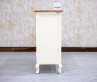 Mumbai Solid Wood Shoe Rack Cabinet Two Doors & Drawers - Sideboard - Furniselan-Frosty-White