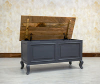 Mumbai Solid Wood Storage Trunk Box - Trunks & Cabinets - Furniselan-
Slate-Grey