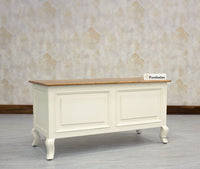 Mumbai Solid Wood Storage Trunk Box - Trunks & Cabinets - Furniselan-Frosty-White