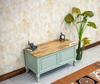 Mumbai Solid Wood Storage Trunk Box - Trunks & Cabinets - Furniselan-Silt-Green
