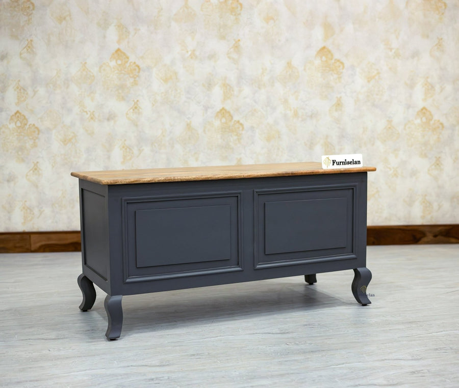Mumbai Solid Wood Storage Trunk Box - Trunks & Cabinets - Furniselan-
Slate-Grey