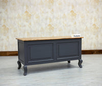 Mumbai Solid Wood Storage Trunk Box - Trunks & Cabinets - Furniselan-
Slate-Grey
