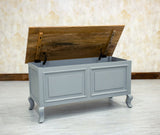 Mumbai Solid Wood Storage Trunk Box - Trunks & Cabinets - Furniselan-
Cool-Grey
