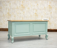 Mumbai Solid Wood Storage Trunk Box - Trunks & Cabinets - Furniselan-Silt-Green