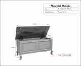 Mumbai Solid Wood Storage Trunk Box - Trunks & Cabinets - Furniselan-Silt-Green