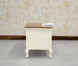 Mumbai Solid Wood Storage Trunk Box - Trunks & Cabinets - Furniselan-Frosty-White
