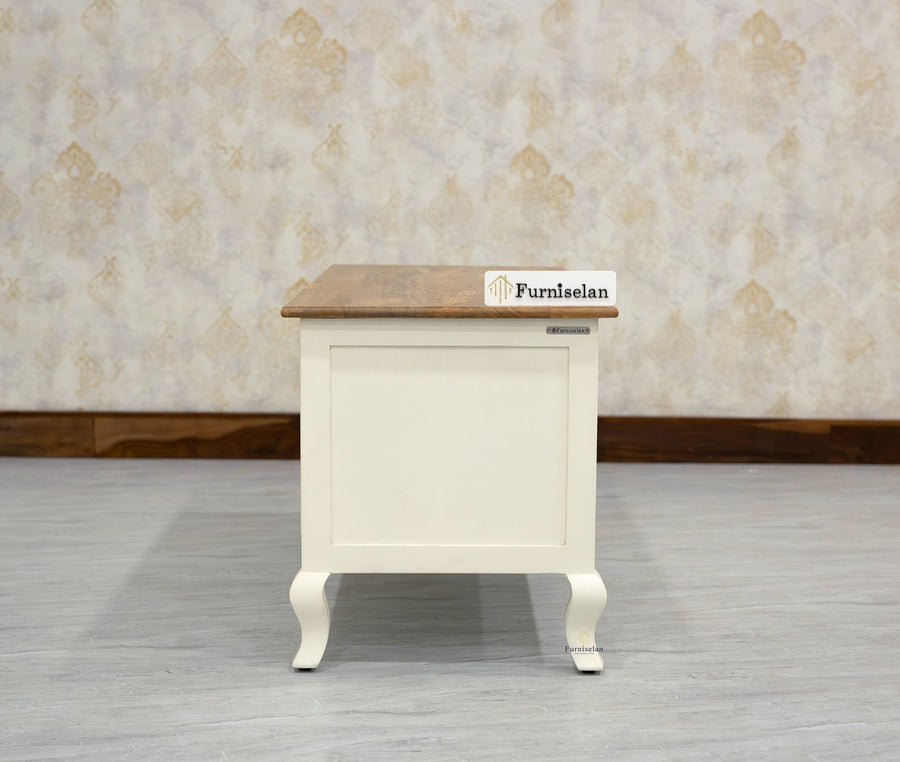 Mumbai Solid Wood Storage Trunk Box - Trunks & Cabinets - Furniselan-Frosty-White