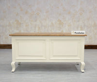 Mumbai Solid Wood Storage Trunk Box - Trunks & Cabinets - Furniselan-Frosty-White