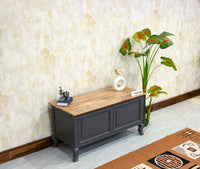 Mumbai Solid Wood Storage Trunk Box - Trunks & Cabinets - Furniselan-
Slate-Grey