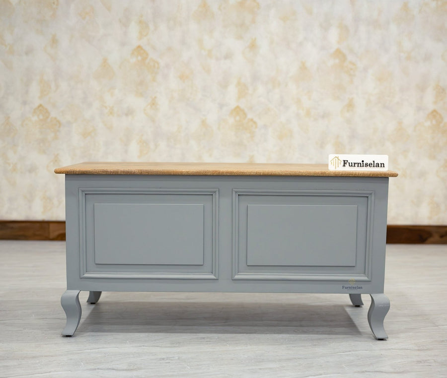 Mumbai Solid Wood Storage Trunk Box - Trunks & Cabinets - Furniselan-
Cool-Grey